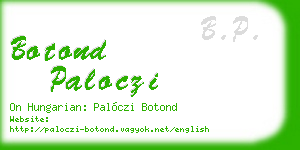 botond paloczi business card