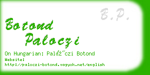 botond paloczi business card